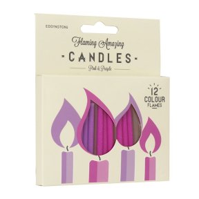 Flaming Amazing Candles - Pink & Purple