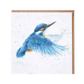 Wrendale Country Set 'Make A Splash' Kingfisher Bird Card