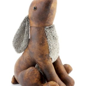 Faux Leather Hare Doorstop