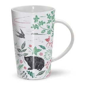 RSPB Natures Print -mRiverbank Latte Mug - Hedgehogs