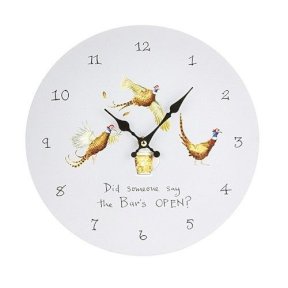 Wall Clock - Pheasants - Did Someone Say The Bars Open