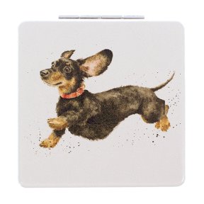 Wrendale 'That Friday Feeling' Sausage Dog Compact Mirror