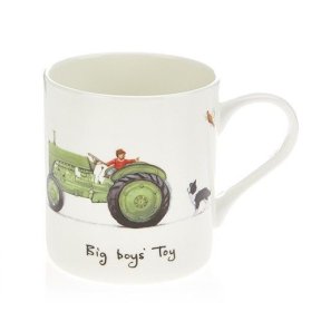 'Big Boys Toy' Tractor Fine Bone China Mug