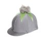 Pom Pom Hat Cover with Big Star in Grey/Lime
