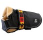 Chukka Collection Waterproof Dog Coat - Red/Yellow/Black Strap - Black Coat