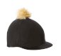 Pom Pom Hat Cover/Silk - Black