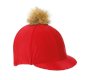 Pom Pom Hat Cover/Silk - Red